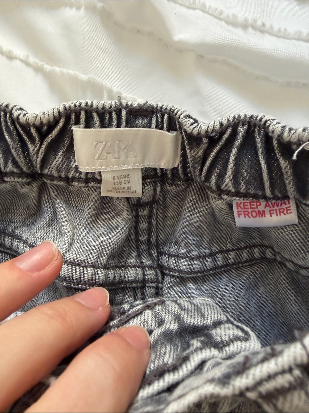 Kids Zara Wide Leg Distressed Jean - Picture 3 of 4